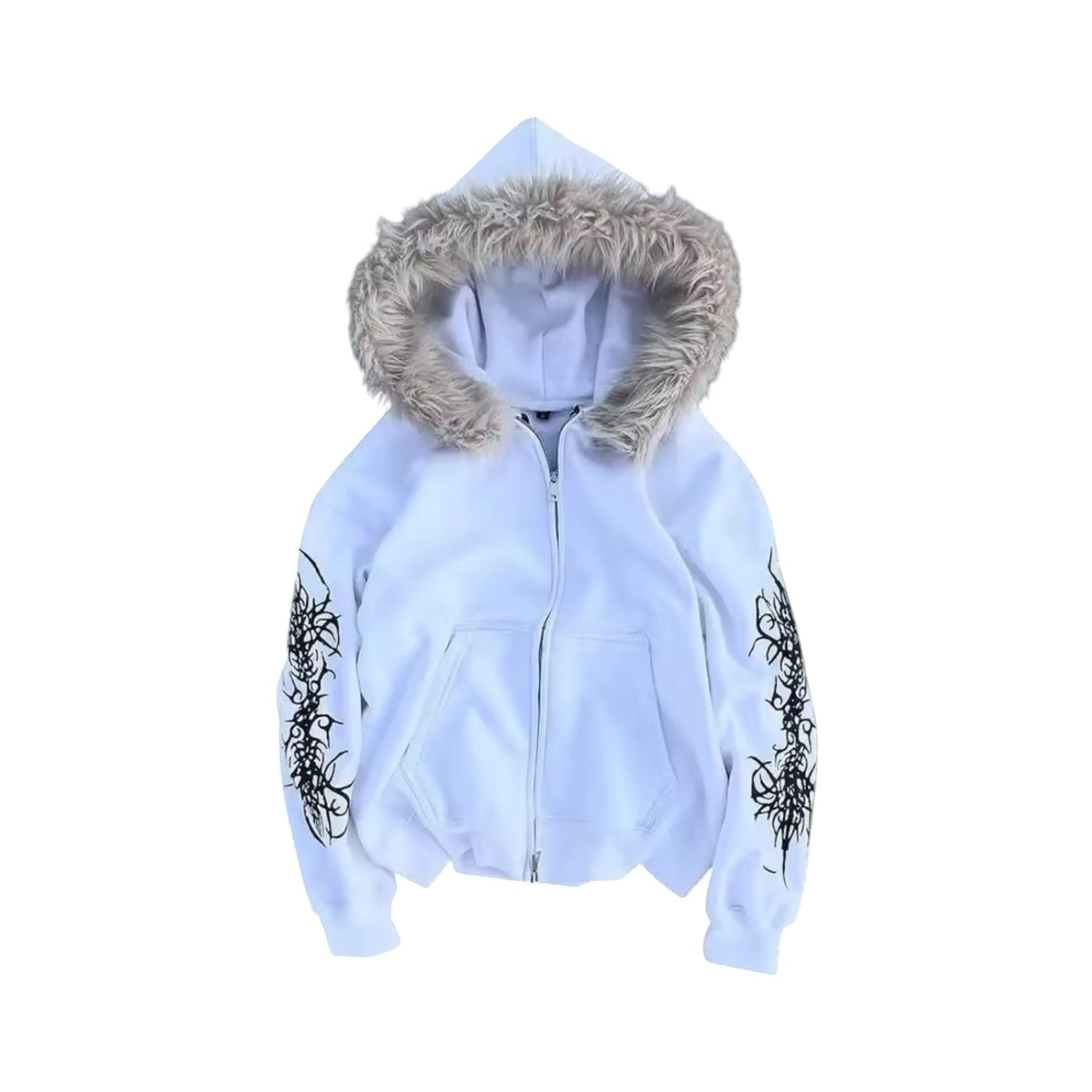 ‘TRIBAL’ FUR HOODIE 𖦏