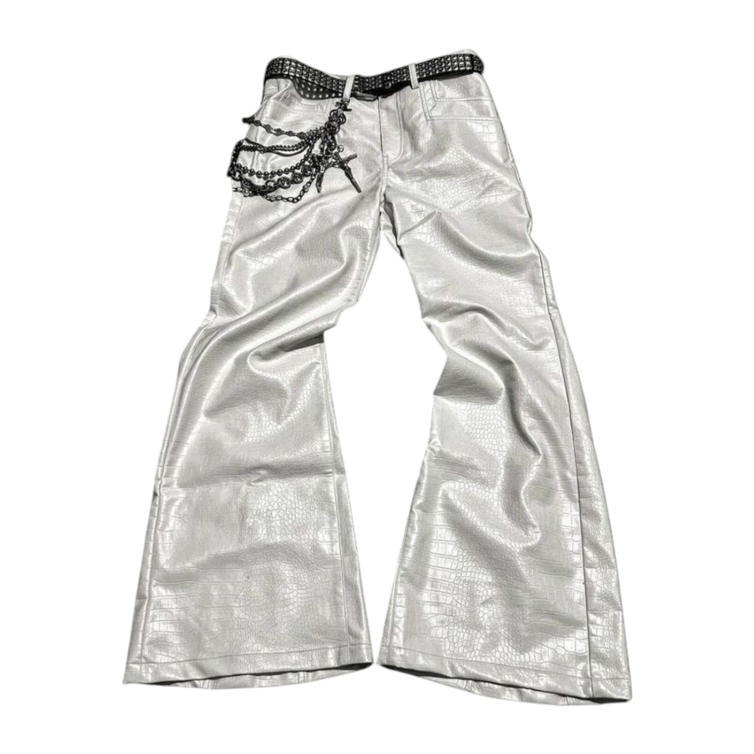 ‘WHITE00’ FLARED JEANS 𖦏