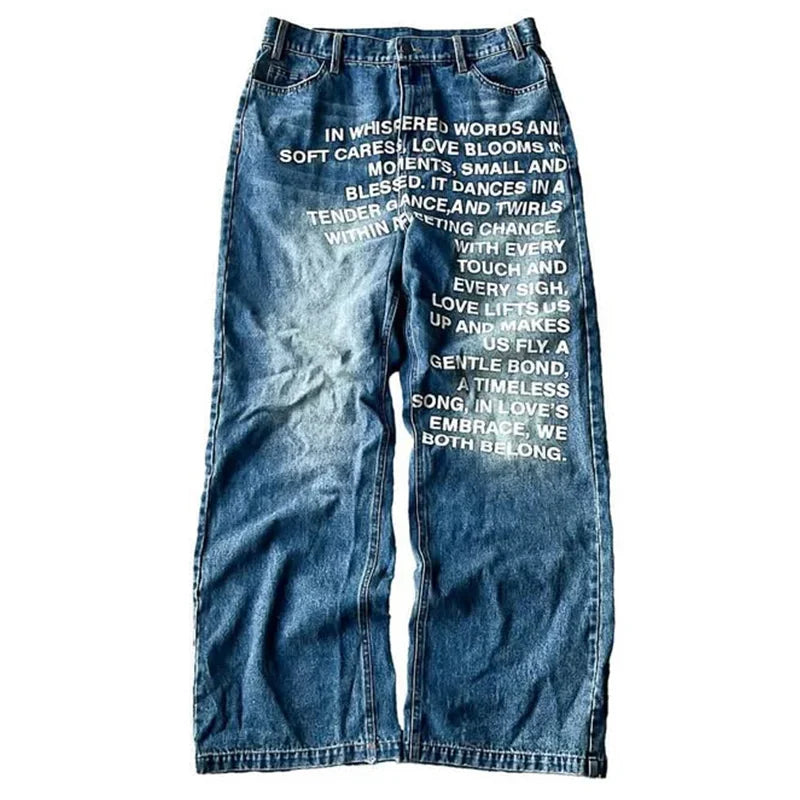 LYRIC PRINT DENIM