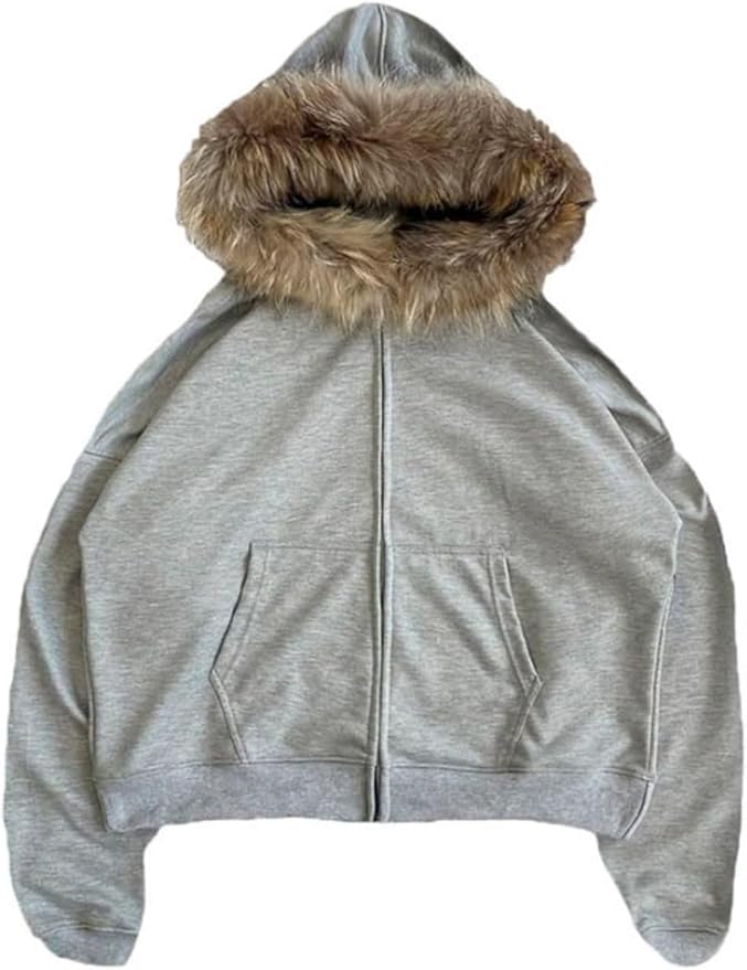 BAGGY FUR ZIP UP