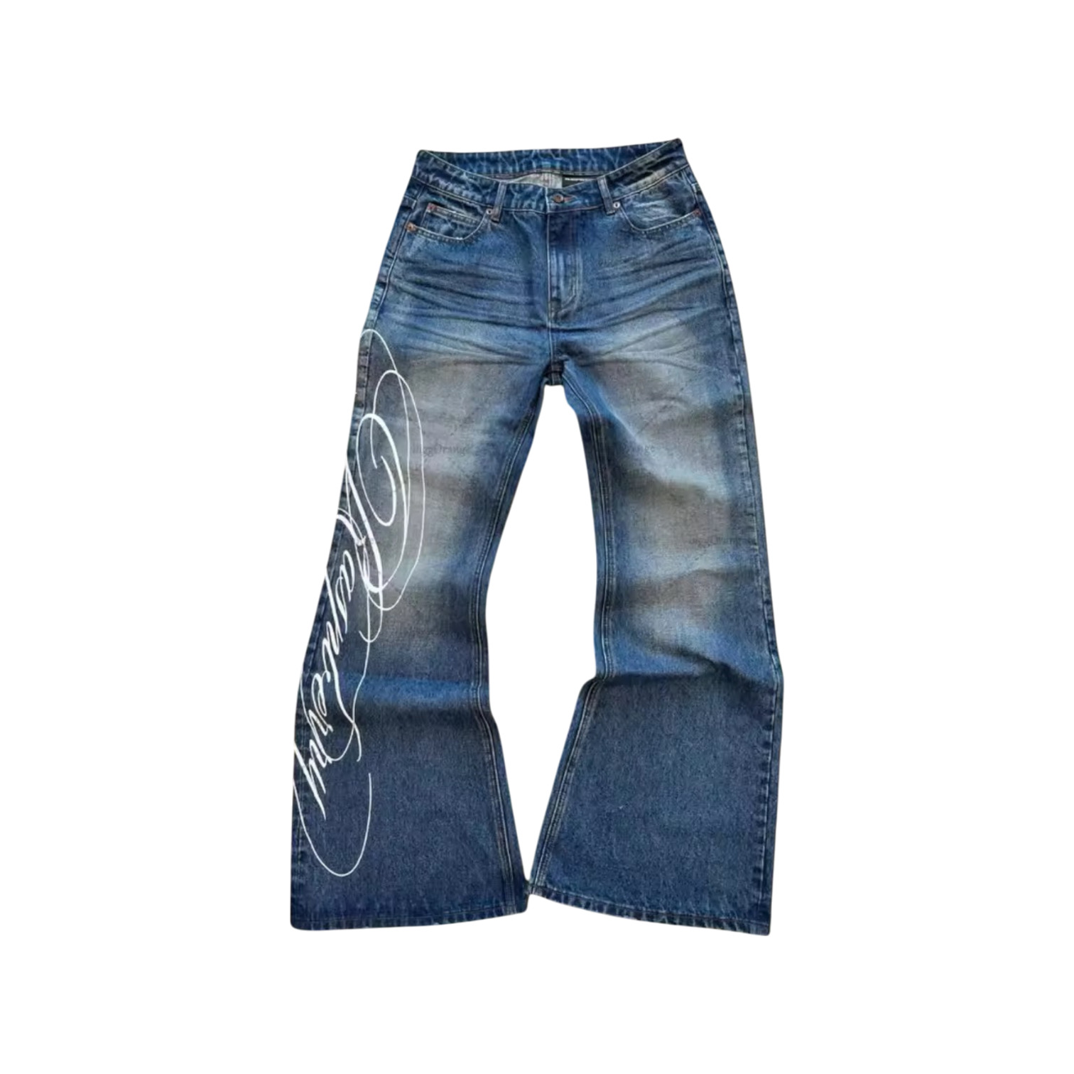 ‘FELL IN LUV’ FLARED DENIM 𖦏